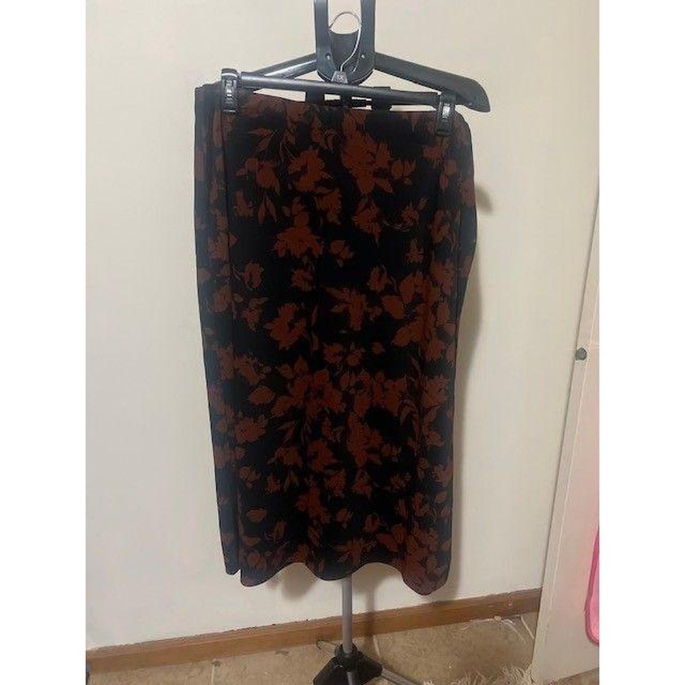 Abercrombie & Fitch Mattie Satin Midi Skirt XL